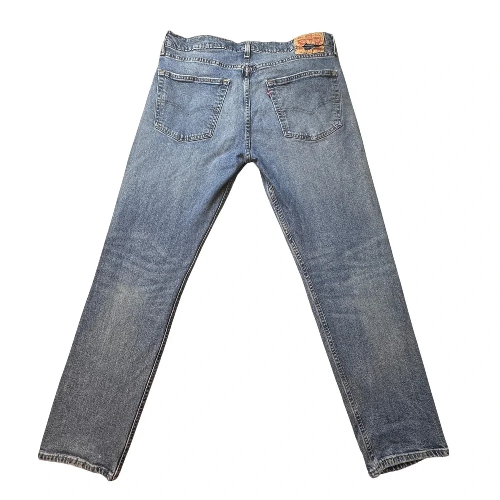 Levi's 502 Jeans Mens 36x32 (35x29) Blue‎ Regular Taper Distressed Stretch Denim